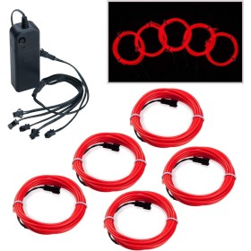 COVVY Cable LED Tira de Luces de Neon Flexible de 5 * 1 M Alimentado 3 Modos de Funcionamiento, Perfecto para Decoración de