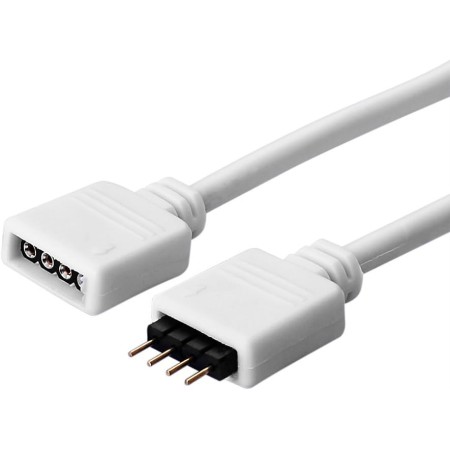 Sienoc 0,5m 50cm cable de extensión para la tira del LED RGB de 4 pines, conector, adecuado para la tira tira de LED RGB