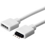 Sienoc 0,5m 50cm cable de extensión para la tira del LED RGB de 4 pines, conector, adecuado para la tira tira de LED RGB