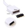 Sienoc 0,5m 50cm cable de extensión para la tira del LED RGB de 4 pines, conector, adecuado para la tira tira de LED RGB
