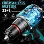 Brushless Taladro Percutor a Bateria 21V, Taladro Atornillador Electrico, Taladro Atornillador Batería (2x2.0Ah Baterías, 24