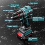 Brushless Taladro Percutor a Bateria 21V, Taladro Atornillador Electrico, Taladro Atornillador Batería (2x2.0Ah Baterías, 24