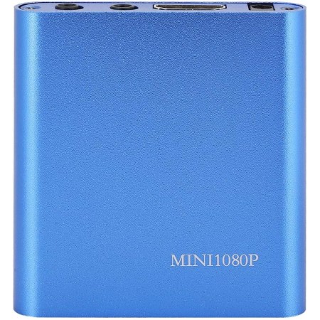 Reproductor Multimedia1080P, Diseño Compacto y Portátil, Admite Vídeo MKV y Películas BLU-Ray, con Control Remoto (100-240V)