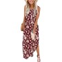 AUSELILY Vestidos Largos Mujer Verano Maxi Sin Mangas Informal Vestido de Playa con Bolsillos