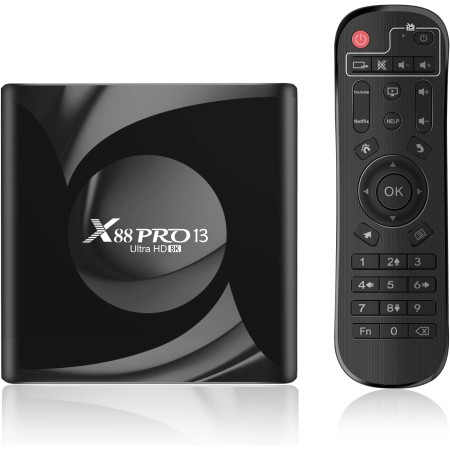 Android 13.0 TV Box 4GB RAM 32GB ROM RK3528 Quad-Core 64bit Cortex-A53 Mali 450 MP2 GPU Support 8K 3D 1080P 2.4/5.0GHz WiFi