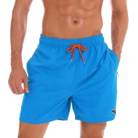 JustSun Bañador Hombre con Bolsillo Cremallera Surferos Impermeable Secado Rápido con Forro de Malla