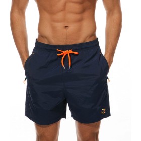 JustSun Bañador Hombre con Bolsillo Cremallera Surferos Impermeable Secado Rápido con Forro de Malla