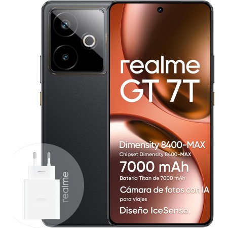 realme GT 7T Smartphone 5G 12+256 GB, chipset Dimensity 8400-MAX, batteria da 7000 mAh, Display da 6,78" 1.5K 120Hz, fotocamera