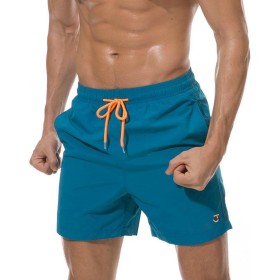 JustSun Bañador Hombre con Bolsillo Cremallera Surferos Impermeable Secado Rápido con Forro de Malla