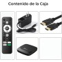 TV Box Android Z6 Mini con Voice Assistant, Reproductor Multimedia Digital, Control Remoto con Botones de Acceso Directo