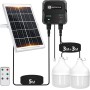 Aigostar- Luz LED Solar Exterior 70W, con Mando a Distancia y Caja de Almacenamiento de Energía, Cable de 11M, IP65 Impermeable,