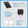Aigostar- Luz LED Solar Exterior 70W, con Mando a Distancia y Caja de Almacenamiento de Energía, Cable de 11M, IP65 Impermeable,