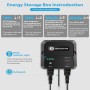 Aigostar- Luz LED Solar Exterior 70W, con Mando a Distancia y Caja de Almacenamiento de Energía, Cable de 11M, IP65 Impermeable,
