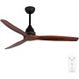 Cecotec Ventilador de Techo con Mando a Distancia y Temporizador EnergySilence Aero 580. 70 W, Bajo Consumo, 3 Aspas de