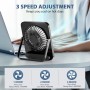 OUILA Mini ventilador usb portatil 3 en 1, silencioso potente 3 velocidades, pequeño para camping, escritorio, biblioteca,