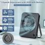 OUILA Mini ventilador usb portatil 3 en 1, silencioso potente 3 velocidades, pequeño para camping, escritorio, biblioteca,