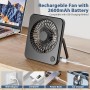 OUILA Mini ventilador usb portatil 3 en 1, silencioso potente 3 velocidades, pequeño para camping, escritorio, biblioteca,