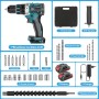Brushless Taladro Percutor a Bateria 21V, Taladro Atornillador Electrico, Taladro Atornillador Batería Inalámbrico