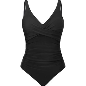 Tuopuda Bañadores Mujer Reductor Barriga Bañador Push up con Relleno V-Cuello Trajes de Baño Una Pieza Monokini Bañador Natacion