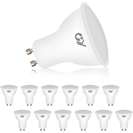 GY 12 bombillas LED GU10, 10 vatios (equivalente a 100 vatios), 1100 lúmenes, 6500K blanco frio, se pueden usar para iluminación