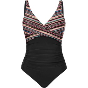 Tuopuda Bañadores Mujer Reductor Barriga Bañador Push up con Relleno V-Cuello Trajes de Baño Una Pieza Monokini Bañador Natacion