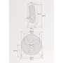 CREATE / AIR FLOOR RETRO/Ventilador industrial de suelo Arena/Ventilador 16 pulgadas,flujo de aire potente, 3