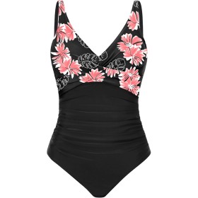Tuopuda Bañadores Mujer Reductor Barriga Bañador Push up con Relleno V-Cuello Trajes de Baño Una Pieza Monokini Bañador Natacion