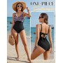 Tuopuda Bañadores Mujer Reductor Barriga Bañador Push up con Relleno V-Cuello Trajes de Baño Una Pieza Monokini Bañador Natacion