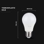V-TAC 10x Bombillas LED E27, Edison - A60, 8,5W (Equivalente a 60W) - 806 Lumen - 4000K Blanco Neutro - Apertura del Haz de Luz