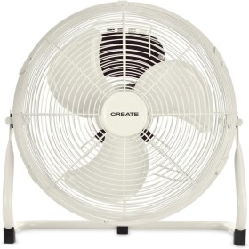 CREATE / AIR FLOOR RETRO/Ventilador industrial de suelo Blanco Roto/Ventilador 16 pulgadas,flujo de aire potente, 3