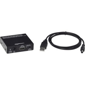 Amazon Basics Convertidor de Extractor de Audio, HDMI a HDMI + Audio (SPDIF + RCA Estéreo)