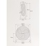 CREATE / AIR FLOOR RETRO/Ventilador industrial de suelo Verde Sage/Ventilador 12 pulgadas,flujo de aire potente, 3