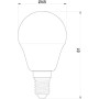 wonderlamp Rled - Pack 2 Bombillas Miniesfèrica Rosca fina E14, en Blíster, 6W, Luz Neutra, 510 lm, No Regulable