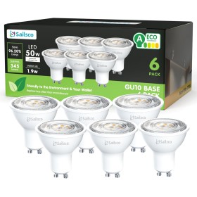 Sailsco Clase A GU10 LED Spot Bombilla Blanco Cálido 1.9W 2700K 345 Lumen,GU10 Bombilla de Ahorro de Energía 50W Lámpara