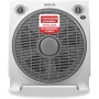 SOGO Ventilador Rotatorio Box-Fan 12" Con Rejilla Giratoria Multidireccional - Ventilador De Bajo Ruido Con Temporizador - 3