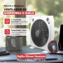 SOGO Ventilador Rotatorio Box-Fan 12" Con Rejilla Giratoria Multidireccional - Ventilador De Bajo Ruido Con Temporizador - 3