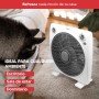 SOGO Ventilador Rotatorio Box-Fan 12" Con Rejilla Giratoria Multidireccional - Ventilador De Bajo Ruido Con Temporizador - 3