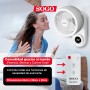 SOGO Ventilador de Pared Oscilante - Función de Circulación Vórtice - Mando a Distancia y Temporizador de 12h - Motor Silencioso