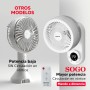 SOGO Ventilador de Pared Oscilante - Función de Circulación Vórtice - Mando a Distancia y Temporizador de 12h - Motor Silencioso