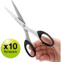 Rapesco CS6RY0B1 Tijeras de Acero Inoxidable de 16cm, Negro