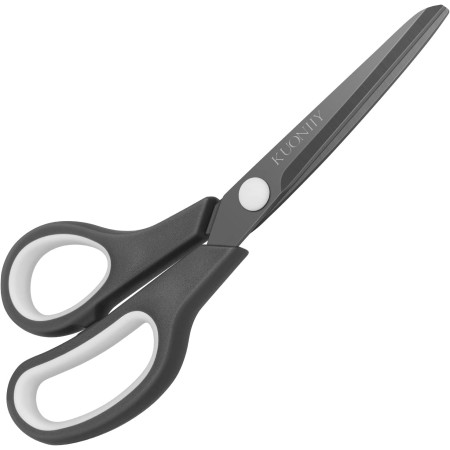 KUONIIY Tijeras revestimiento de titanio ultra afiladas cuchillas de agarre cómodo suave tijeras multiusos, 15,3 cm