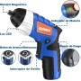 SORAKO 3.6V Destornillador Eléctrico, 6Nm con 30 Accesorios, Luz LED, 2 Direcciones de Rotación, Indicador de Batería y
