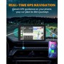 Pantalla Coche, 9" Pantalla Carplay Coche para Apple y Android con HD 1080P Cámara Trasera y Delantera, Navegación GPS,