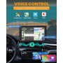 Pantalla Coche, 9" Pantalla Carplay Coche para Apple y Android con HD 1080P Cámara Trasera y Delantera, Navegación GPS,