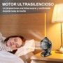 Mini Ventilador de Mesa Pinza USB Portatil, 8000mAh Recargable, 5 Velocidades, Control Remoto,Pantalla LED, Rotación de 360°