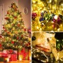 BXROIU Guirnaldas de luces a pilas,3 modos y temporizador,alambre plateado cadenas de 5 metros 50 LEDs,para decorar dormitorios,