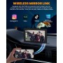 Pantalla Coche, 9" Pantalla Carplay Coche para Apple y Android con HD 1080P Cámara Trasera y Delantera, Navegación GPS,