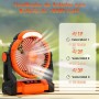 Dreamhigh® 15000mAh Camping Ventilador con Lámpara LED, Ventilador Recargable Portátil, 3 Velocidades, Rotación de 270°,