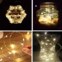 BXROIU Guirnaldas de luces a pilas,3 modos y temporizador,alambre plateado cadenas de 5 metros 50 LEDs,para decorar dormitorios,