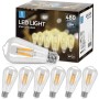 Aigostar ST64 Bombilla Edison Estilo Vintage. Bombilla Led E27 (Casquillo Gordo, 8W (Equivalente A 60W), Bombilla De Filamento